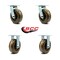 Service Caster 6 Inch High Temp Phenolic Caster Set with Roller Bearings 2 Swivel 2 Rigid SCC SCC-30CS620-PHRHT-2-R620-2 - alternate 2